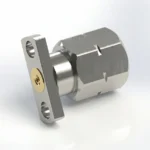 2.4mm Male 2-Hole Flange Mount RF Connector – Field Replaceable, 9mm Hole Spacing, 0.51mm Pin Diameter - 2.4-jfd30