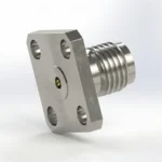 2.92mm Female 4-Hole Flange Mount RF Connector – Field Replaceable, 8.64mm Hole Spacing, 0.23mm Pin Diameter - 2.92-kfd1