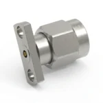 3.5mm Male 2-Hole Flange Mount RF Connector – Field Replaceable, 12.7mm Hole Spacing, 0.38mm Pin Diameter - 3.5-jfd33