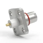 BMA Male 2-Hole Flange Mount RF Connector – Solder Attachment, 9.4mm Hole Spacing, 0.3mm Pin Diameter, Stub Terminal - bma-jfd1