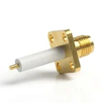 SMA Female 4-Hole Flange Mount RF Connector – Solder Attachment, 8.63mm Hole Spacing, 1.27mm Pin Diameter, Stub Terminal - sma-kss8