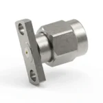 SMA Male 2-Hole Flange Mount RF Connector – Field Replaceable, 10.2mm Hole Spacing, 0.38mm Pin Diameter - sma-jfd27