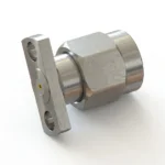 SMA Male 2-Hole Flange Mount RF Connector – Field Replaceable, 9mm Hole Spacing, 0.38mm Pin Diameter - sma-jfd33