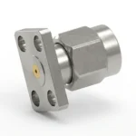 SMA Male 4-Hole Flange Mount RF Connector – Field Replaceable, 5.64mm Hole Spacing, 0.38mm Pin Diameter - sma-jfd15