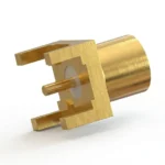 SMP Male Full Detent PCB Coaxial Connector – Thru Hole, Square Body, Solder - smp-jhd1-f
