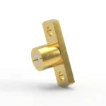 SMP Male Full Detent RF Connector – 2-Hole Flange Mount, 8.3mm Hole Spacing, 0.3mm Pin Diameter, Pin Terminal - smp-jfd100-l
