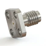 SSMA Female 4-Hole Flange Mount RF Connector – Field Replaceable, 5.9mm Hole Spacing, 0.23mm Pin Diameter - ssma-kfd1