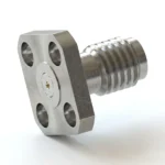 SSMA Female 4-Hole Flange Mount RF Connector – Field Replaceable, 5.9mm Hole Spacing, 0.3mm Pin Diameter - ssma-kfd2